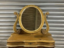 Antique Style Dressing Table Swing Mirror – Elegant Shaped Frame With Drawer