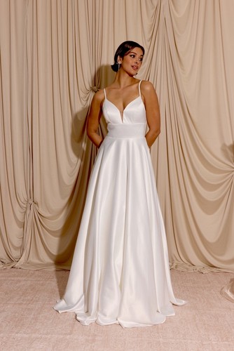 Ivory wedding dress prom - ivory,
