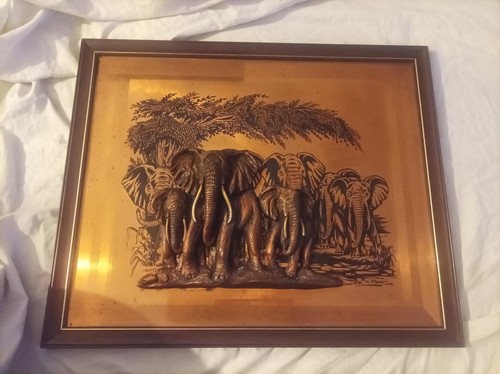 Vintage elephant copper - vintage, 3d