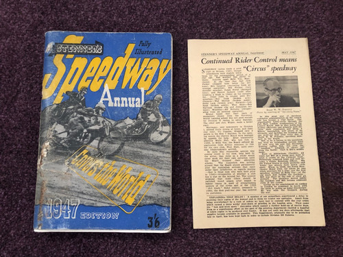 Speedway book stenner - speedway, stenner's
