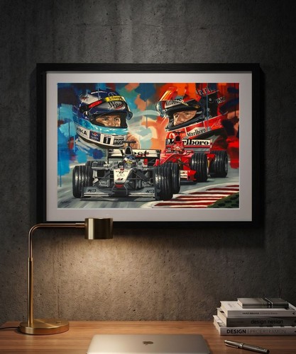 Hakkinen schumacher a3 print - a3,