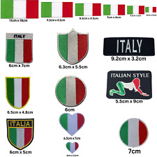 Italian National Flag Iron On Patch Embroidered Badge Available in Multiple Size