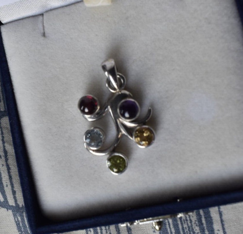 Silver pendant with - silver,