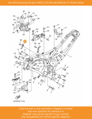 Yamaha bracket 1ws 2175u 00 - yamaha, 1ws-2175u-00