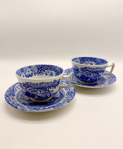 Spode blue italian tea cups - tea, &