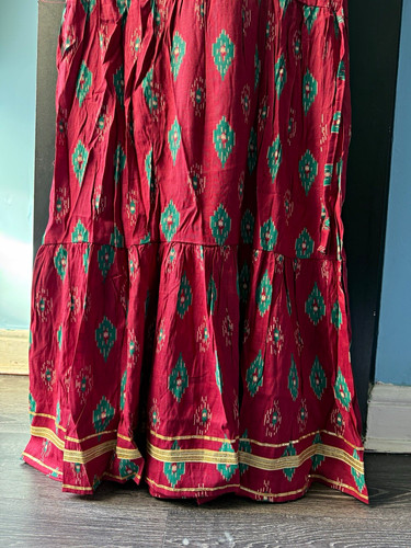 Maroon teal indian - maroon,