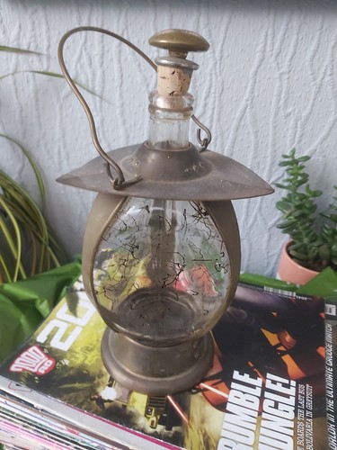 Vintage art deco glass brass - art,