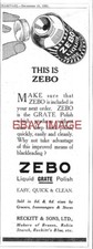 1921 Advert for 'ZEBO' Liquid