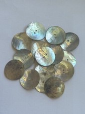 Mother of Pearl buttons Ivory / Neutral 15 mm to 38 mm Craft Scrapbook B57