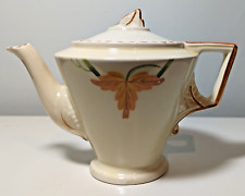 Burleigh Zenith Teapot. Art Deco Floral Design. Glazed.