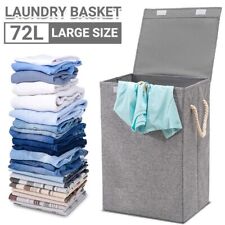 Large Laundry Basket Hamper with Lid Folding Storage Bin Waterproof Dirty Cloth