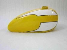 Triumph T140 Yellow And White Painted Aluminum Petrol Fuel Gas Tank | Fit For