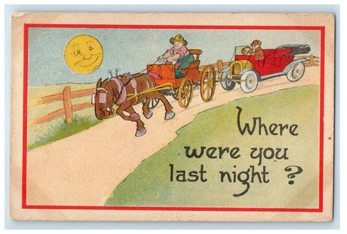 1915 horse and buggy - horse, car