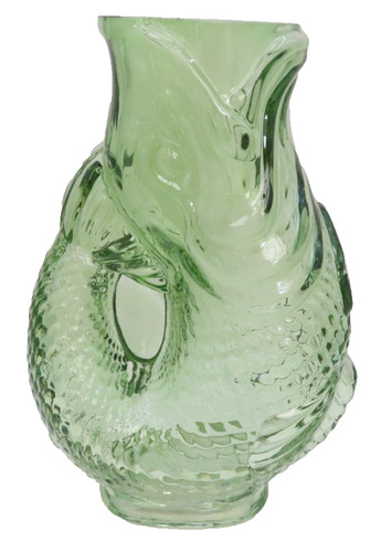 Green fish pressed - fish, glass