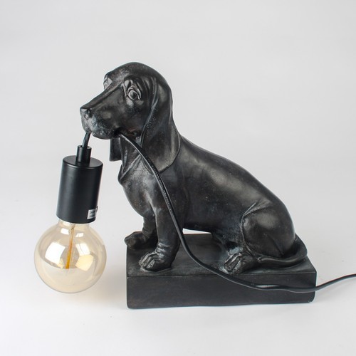 Quirky black dog table lamp - quirky,