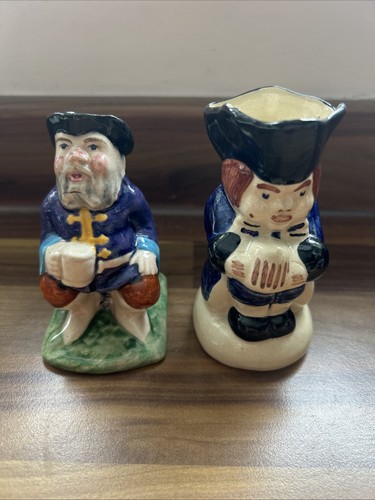 Pair vintage hand painted - of,