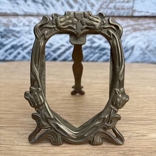 Brass photo frame easel - brass,