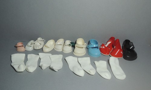 Vintage dolls shoes socks - shoes,