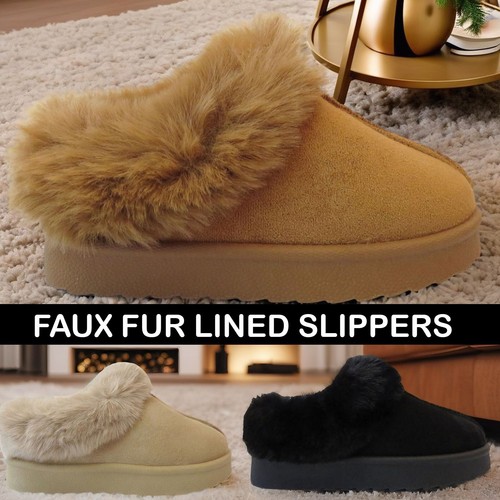 Girls kids faux fur lined - girls, slip
