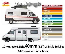 Motorhome Campers Graphics - Stripes 40mm stickers Decals includes GOLD & SILVER