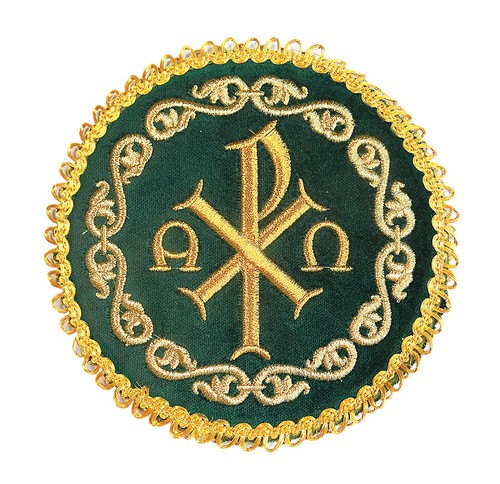 Round embroidered velvet - embroidered,
