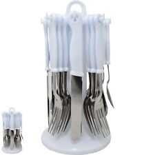 NEW 24PC WHITE CUTLERY SET