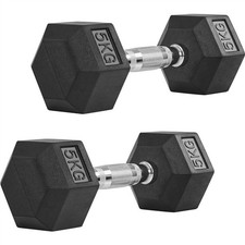 2x5kg Hex Dumbbells Anti-Roll