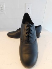 OrganMasters Men's Black Leather- Felt Sole Organ - Ballroom Dance Shoes - 12 M