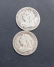 1895 & 1897 Victoria Silver