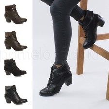 WOMENS LADIES BLOCK LOW HEEL