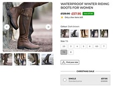 Ladies Brown Riding/Yard Boots