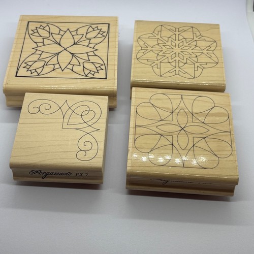 Perga stamp wooden rubber - x,