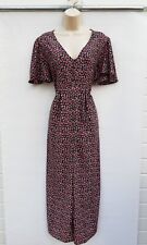 JUMPSUIT,WIDE LEG,BLACK FLORAL,40S,50S,60S,70S,80S VINTAGE STYLE,SIZE 10-12,NWOT