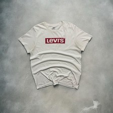 Levi's Men's White T-Shirt Red