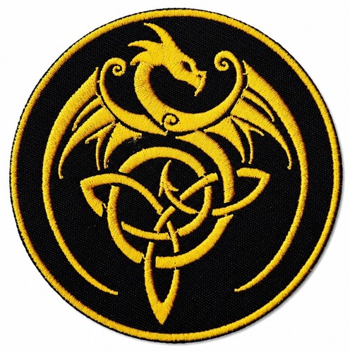 Dragon celtic knot iron sew - dragon,
