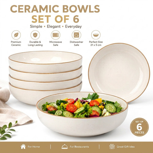 Pcs ceramic bowls set - ceramic, pasta