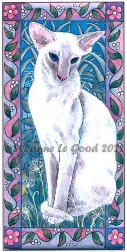 Siamese cat art print - art,
