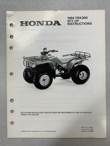 1994 honda trx300 - atv, setup