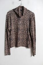 Primark Womens Leopard Print Roll Neck Top Multi -Size - Size Medium M (F80)