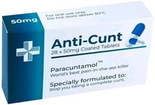 Anti-C*nt Joke Pill Box Prank - Novelty Gag Gift