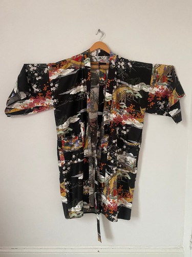 Japanese kimono cotton black - japanese,