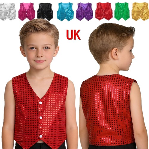 Kids girl sequined vest - uk,