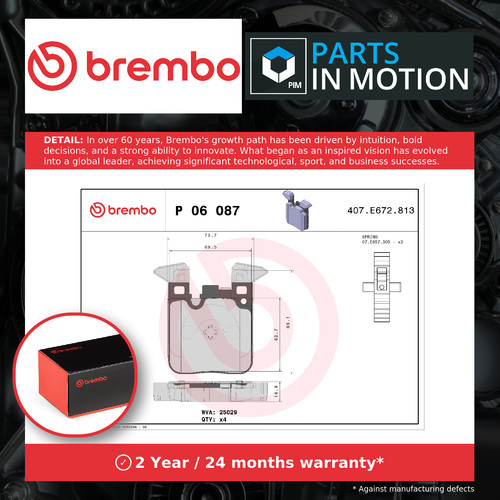 Brake pads set fits - fits, m4