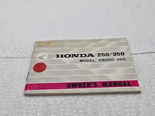 Honda cb250 cb350 owner - honda, owner's
