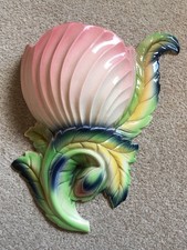 Carlton Ware Pink Poppy Wall Pocket. Rare, Very Good Condition.