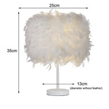 Modern White Feather Bedside