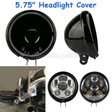 UK Motorcycle 5.75" Round LED Headlight Housing Bracket Cover For Harley FXSTC