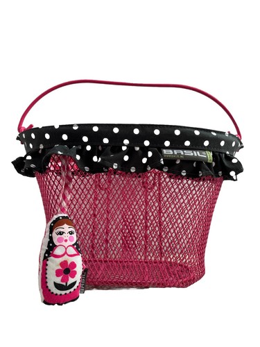 Pink bicycle shopping basket - bicycle,