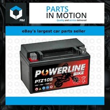 PTZ10S Powerline AGM Motorcycle Battery 12V Replaces YTZ10-BS