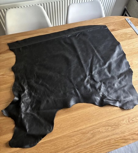 Black leather piece cowhide - -,